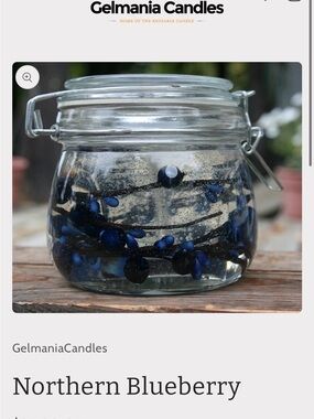 Northern Blueberry Blue Gel Jar Candle